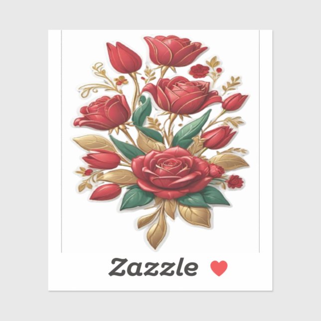 Red roses  sticker (Sheet)