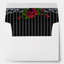 Red Roses,Stripes Gothic