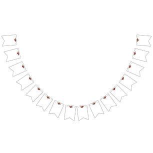 Red Roses Swagger Bunting Flags