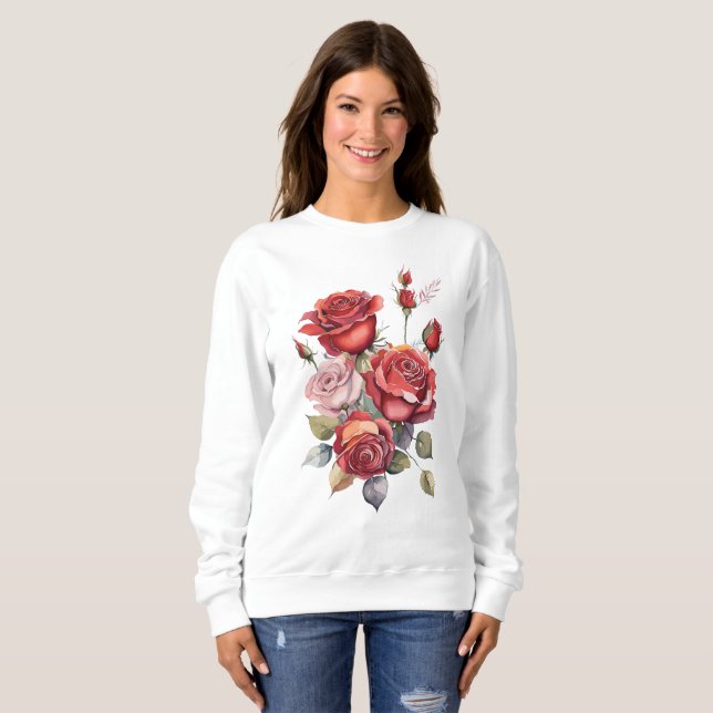Red Roses Sweatshirt (Front Full)