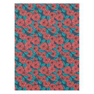Red roses tablecloth