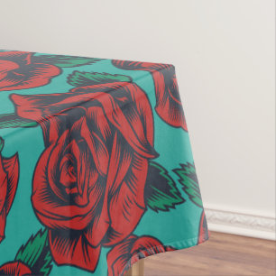 Red Roses Tablecloth