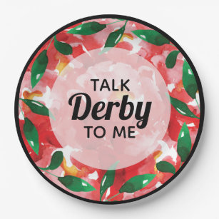 Red Roses Talk Derby to Me Paper Plates