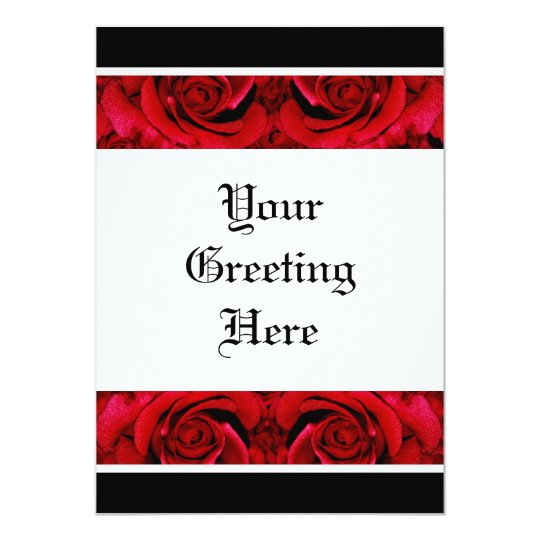 Red roses template - customizable