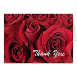 Red Rose Thank You Cards - Greeting & Photo Cards | Zazzle