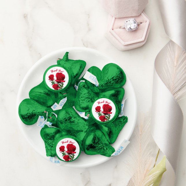 Red Roses Thank You Wedding Shower Favors (Wedding)