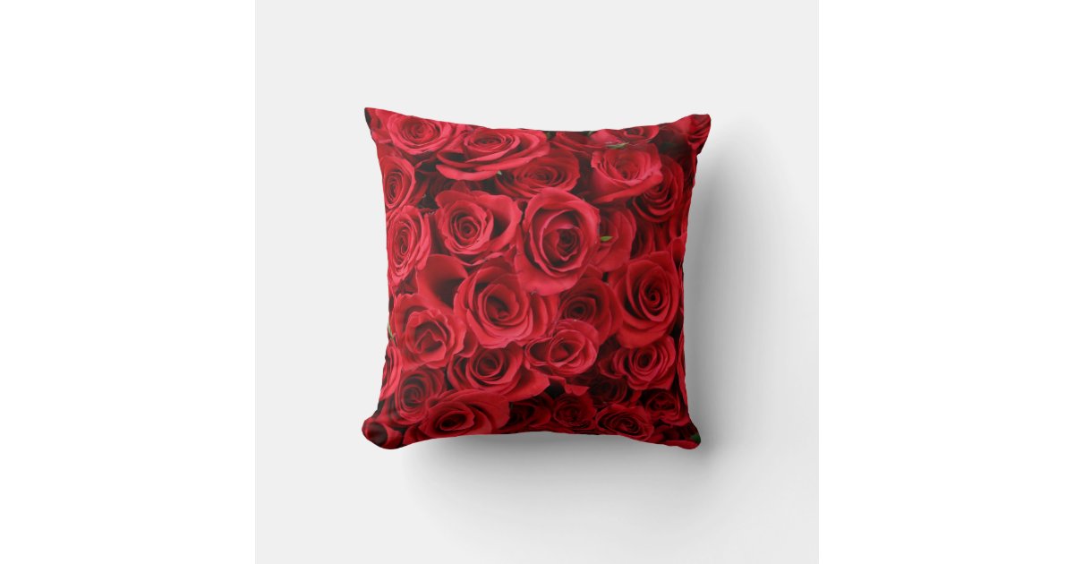Red Roses Throw Pillow Zazzle