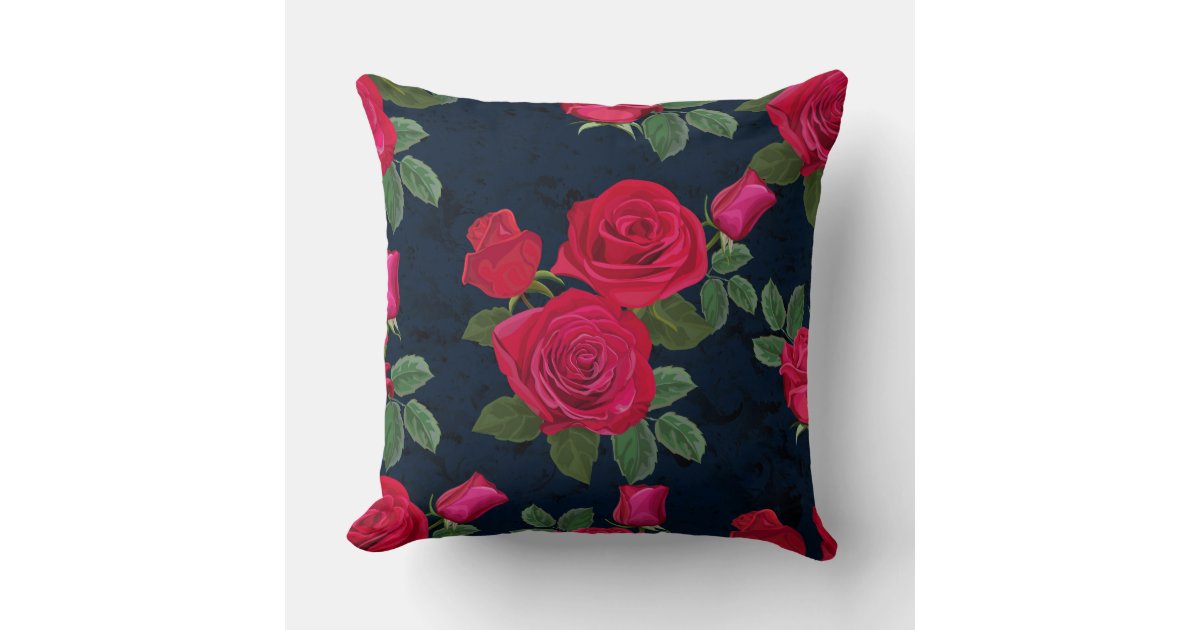 Red Roses Throw Pillow Zazzle