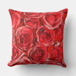 Red Roses Throw Pillow