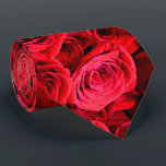 Red Roses Tie<br><div class="desc">romantic elegant bouquet of red roses</div>