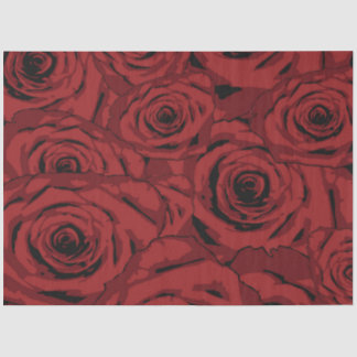 Red Roses Tissue Paper