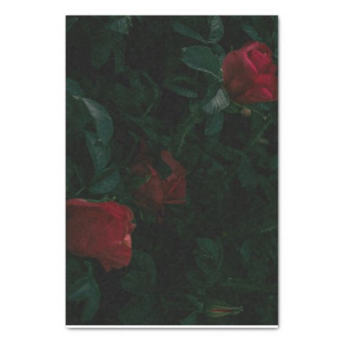 Red Roses Tissue Paper Decoupage Giftwrapping