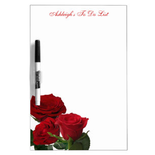 Red Roses To-Do List Dry Erase Board