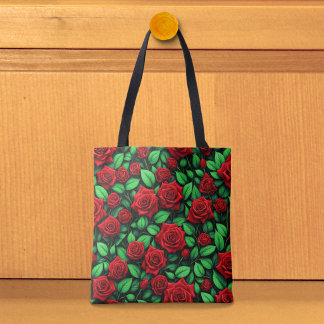 Red Roses Tote Bag