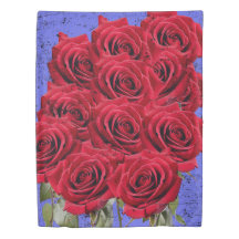 RED ROSES TWO-SIDE DUVET COVER!