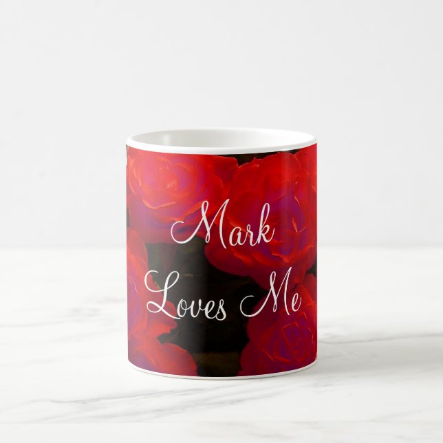 Red Roses Valentine I Mug - Customizable (Center)