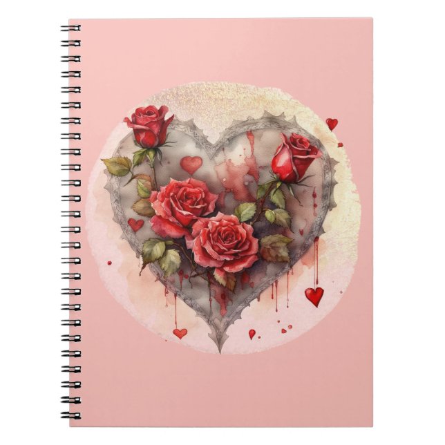 Red Roses Valentine  Notebook (Front)