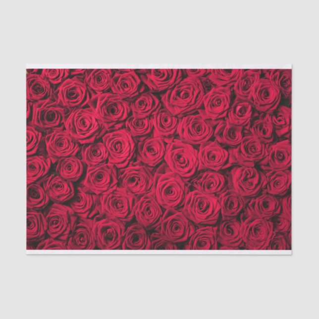 Red Roses Valentine Tissue Paper (Front)
