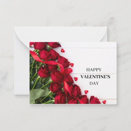 Red roses valentines day card
