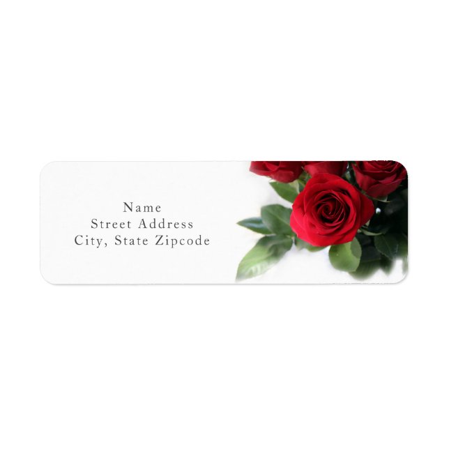 Red Roses Vignette Label (Front)