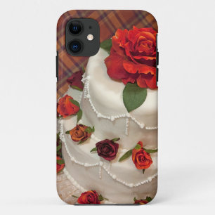 Red roses wedding cake iPhone 11 case