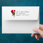 Red Roses Wedding Event Envelopes 