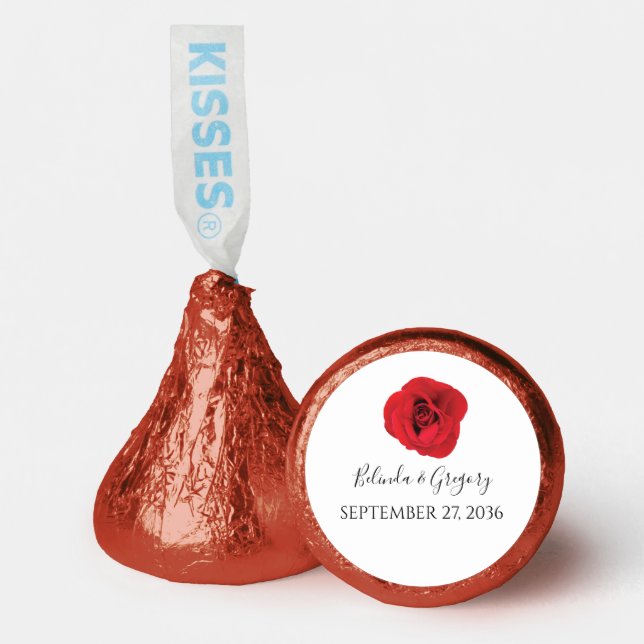 Red Roses Wedding Hershey®'s Kisses® (Front)