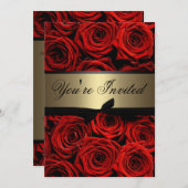 Red Roses Wedding Invitation (Front/Back)