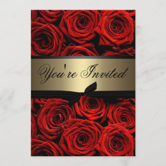 Red Roses Wedding Invitation