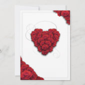 Red Roses Wedding Invitation changeable background (Back)
