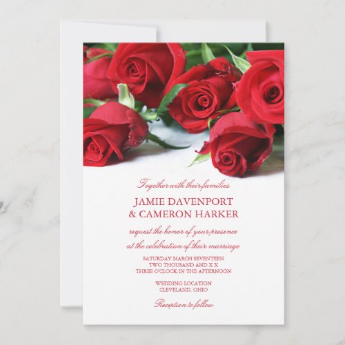 Red Roses Wedding Invite