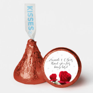 Red Roses Wedding Kisses Chocolate Favors