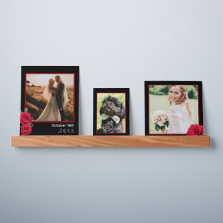 Red Roses Wedding Photos Display Picture Ledge
