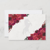 Red Roses Western Quinceanera RSVP Enclosure Card (Back)