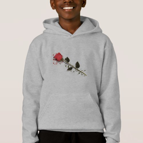 red roses white background hoodie