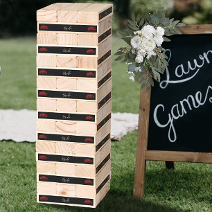 Red Roses White Black Elegance Timeless Topple Tower