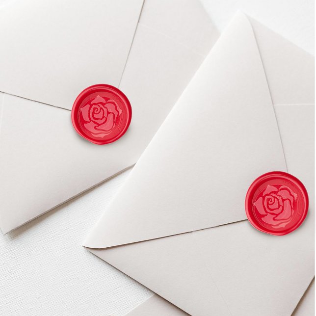 Red Roses White Black Elegance Timeless Wax Seal Sticker (Creator Uploaded)