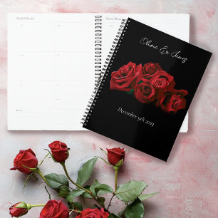 Red Roses White Black Elegance Timeless Wedding Planner