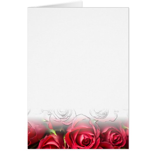 Red Roses With Black Outlines Cards (Front)