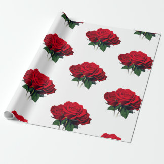 Red Roses  Wrapping Paper
