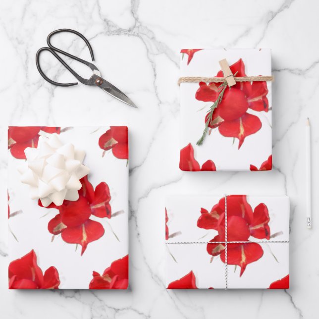 Red Roses,  Wrapping Paper Sheets (Front)