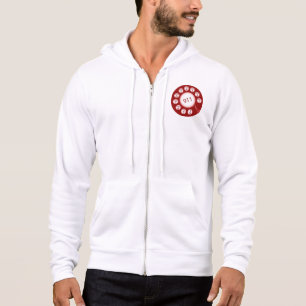 Red Rotary Phone Dial 911 Emergency Number Hoodie
