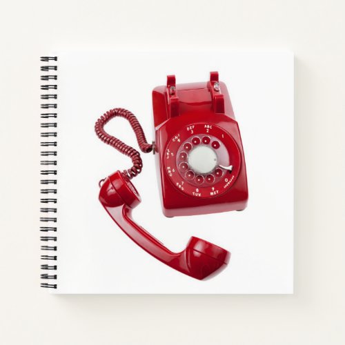 Red Rotary Phone Notebook