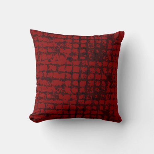 Red rough pattern toned deep red pillow