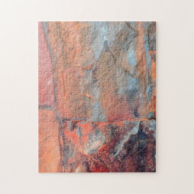 Red Rough Rock Hard Jigsaw Puzzle (Vertical)