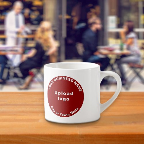 Red Round Business Brand on Espresso Mug