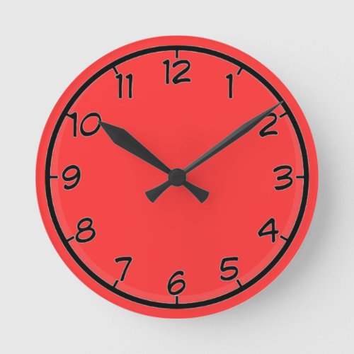 Red Round Clock