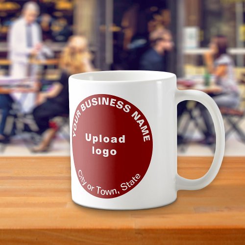 Red Round Shape Business Brand on Mug