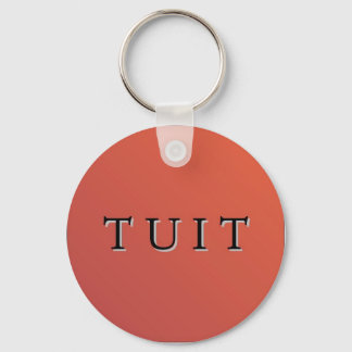 Red Round Tuit Keychain