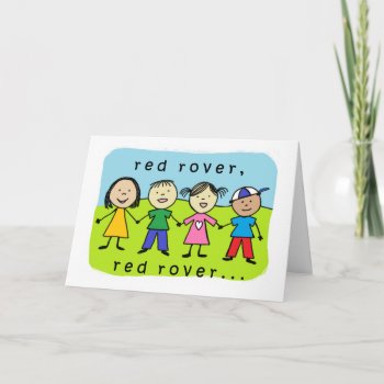 Red Rover 50th Birthday Card by ComicDaisy at Zazzle
